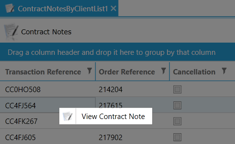 Contract Notes at your fingertips