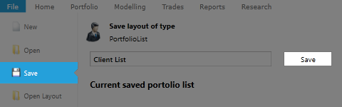 Saving Portfolio List