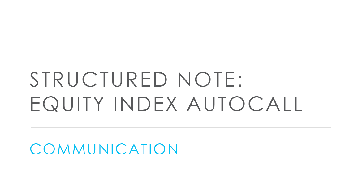 Credo Equity Index Autocall