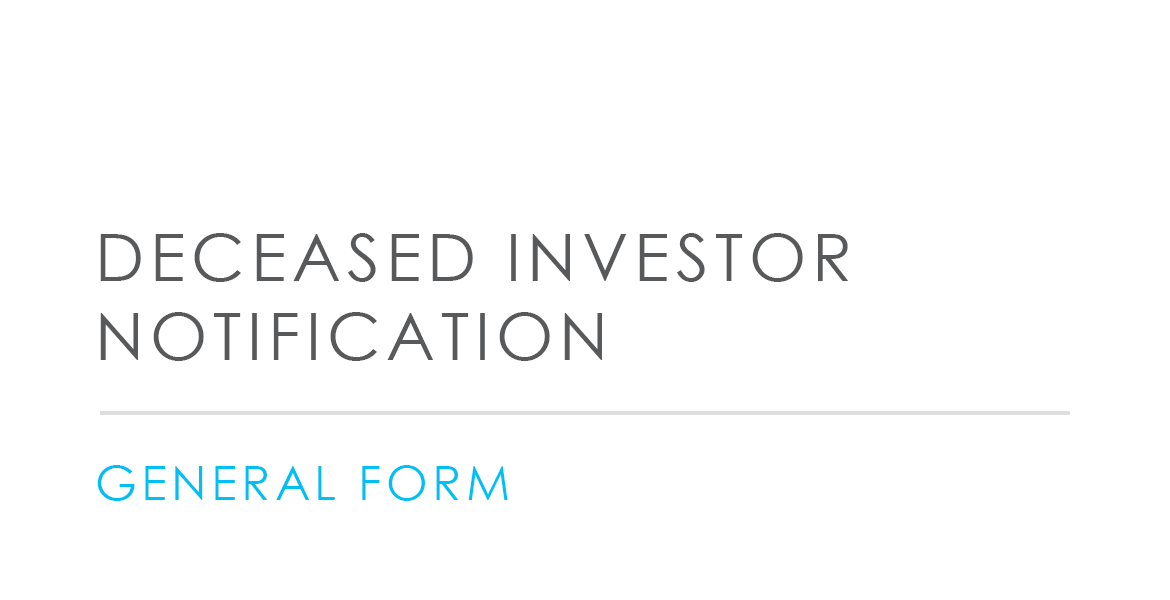 Deceased Account Warranty & Instruction