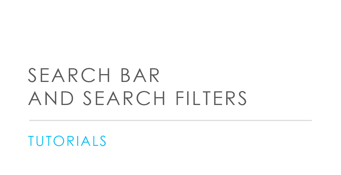 Search Bar and Search Filters