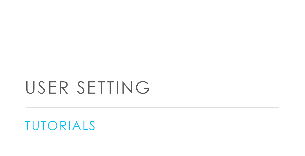 User Settings